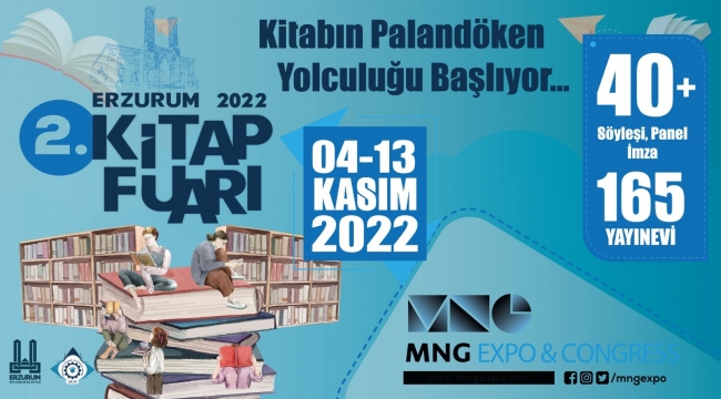 Edebiyat Dünyasının Kalbi, Erzurum MNG Expo Kitap Fuarı'nda Atacak 