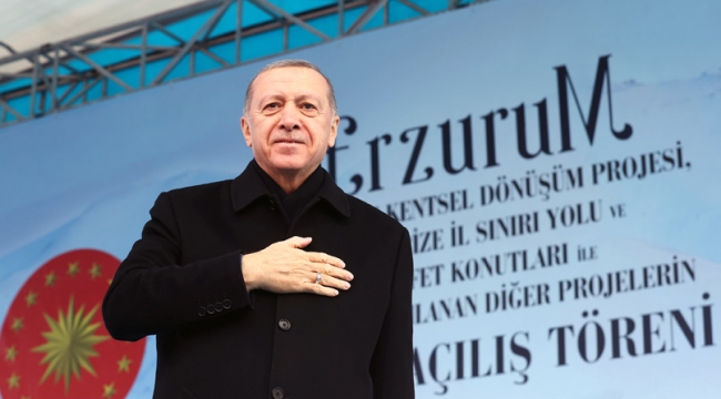 Cumhurbaşkanı Erdoğan, Erzurum'da toplu açılış törenine katıldı