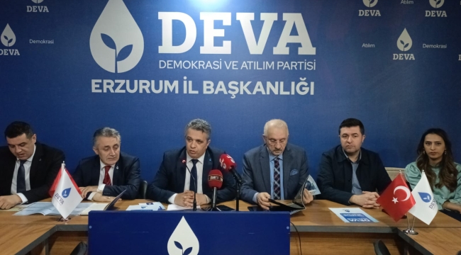 DEVA Partisi Erzurum'da Aday Tanıtım Toplantısı Yapıldı