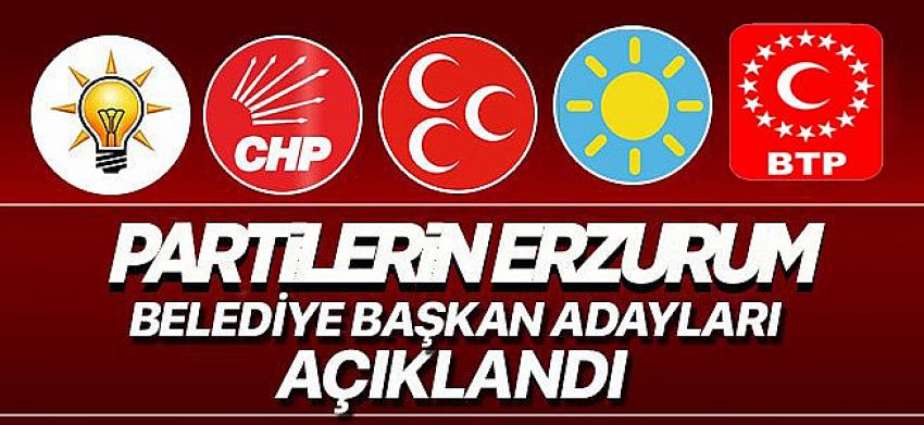 Partilerin Erzurum'da belediye başkan adayları