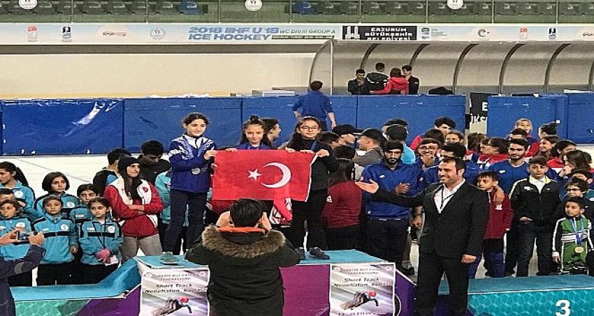 Short Track Türkiye rekoru Erzurum'da kırıldı