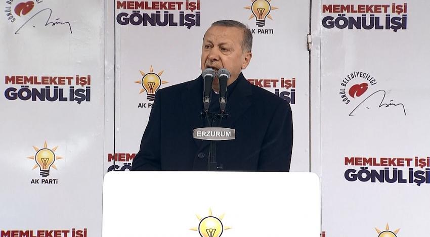 Cumhurbaşkanı Erdoğan Erzurum'da Konuştu