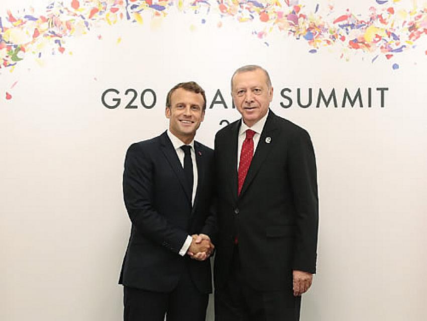 Cumhurbaşkanı Erdoğan Macron ile görüştü