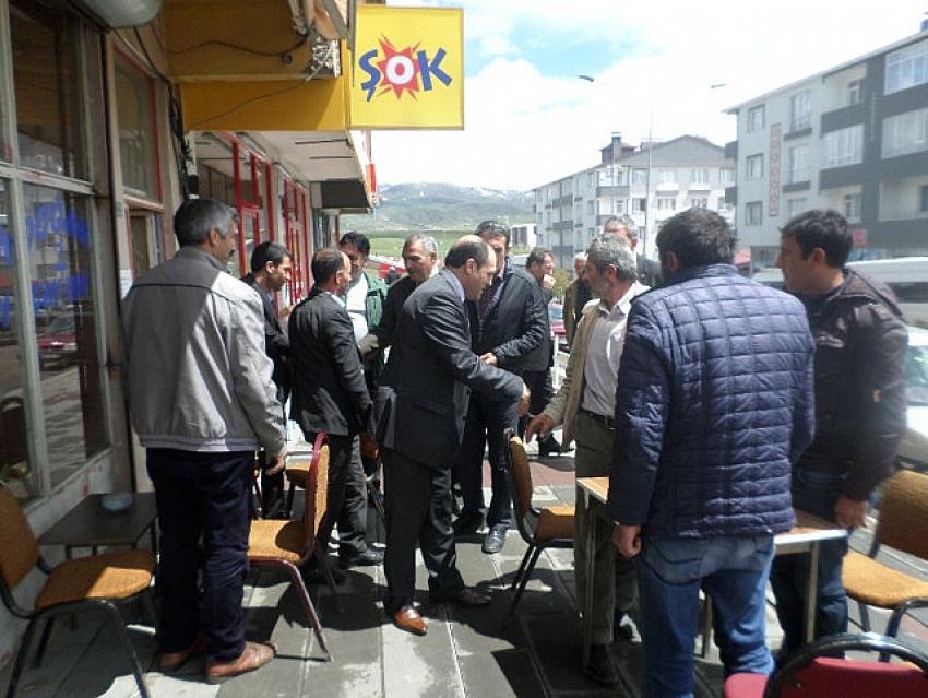 MHP Erzurum İl Başkanlığı Seçim Gezilerine Çat İlçesinde Devam Etti