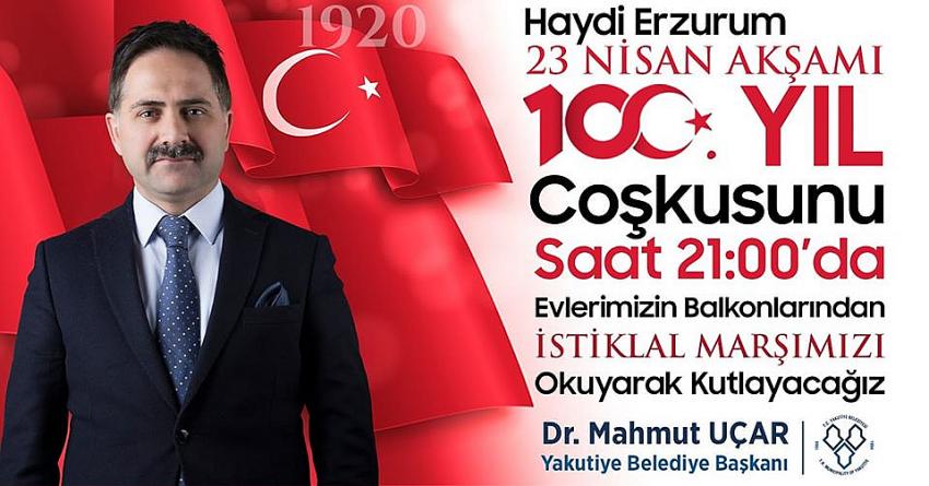 Başkan Uçar'dan Erzurum Halkına Çağrı:21.00'de balkonlara Çıkalım