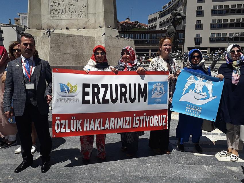 Erzurum Usta Öğreticiler Özlük Hakları İçin Ankara'da