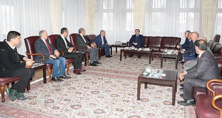 Erzurum Valisi Memiş'ten Rektör Çomaklı'ya iade-i ziyaret